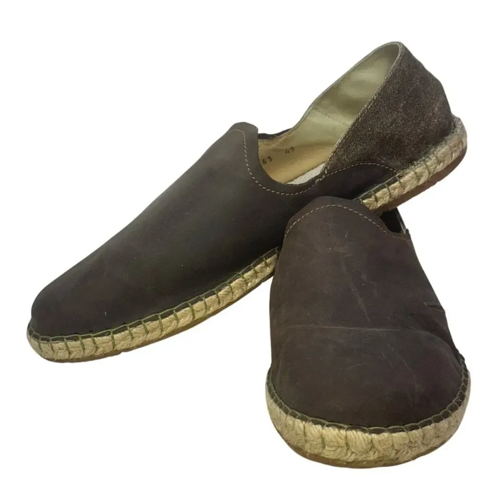 El Naturalista Spain N663 Men's Campos Brown Leather/Canvas Slip On 9.5 US/43 EU